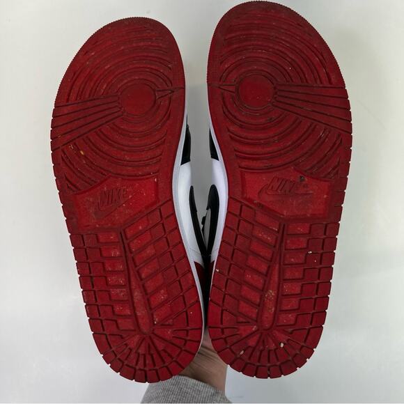 Nike Air Jordan 1 Low Bred Toe sneakers gym red white black - 11 - Picture 8 of 9